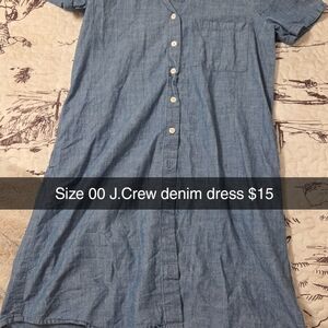 J. Crew Chambray Button-Down Dress